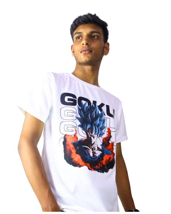 Goku Ultra Instinct Graphic T-Shirt β 100% Cotton | Dragon Ball Z Inspired - Kalla Safed