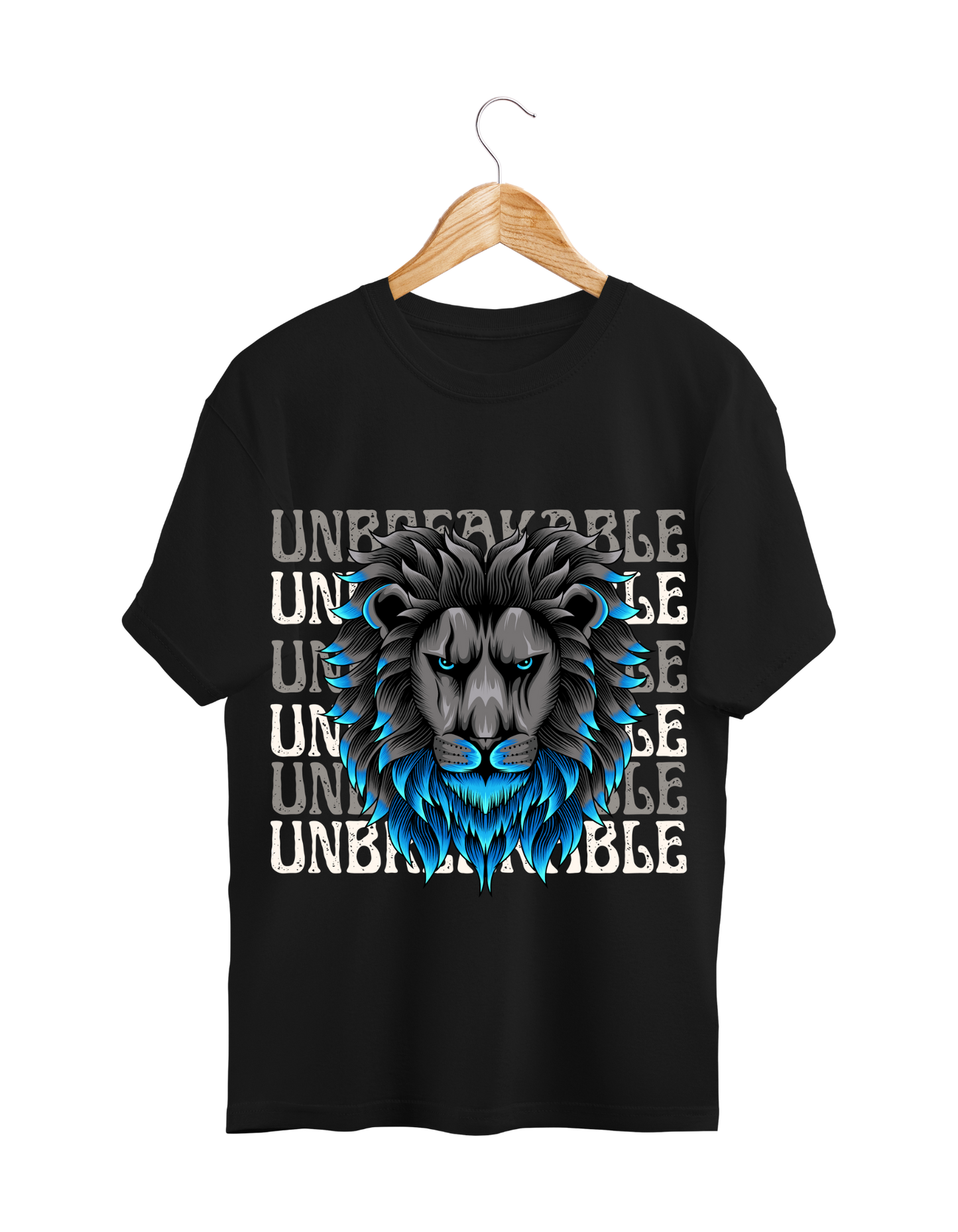 Unbreakable Lion Graphic T-Shirt β Premium 100% Cotton - Kalla Safed