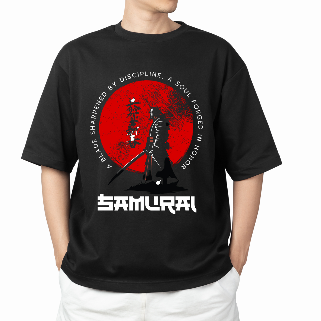 Samurai Warrior Graphic T-Shirt | 100% Cotton | Premium Quality Print |