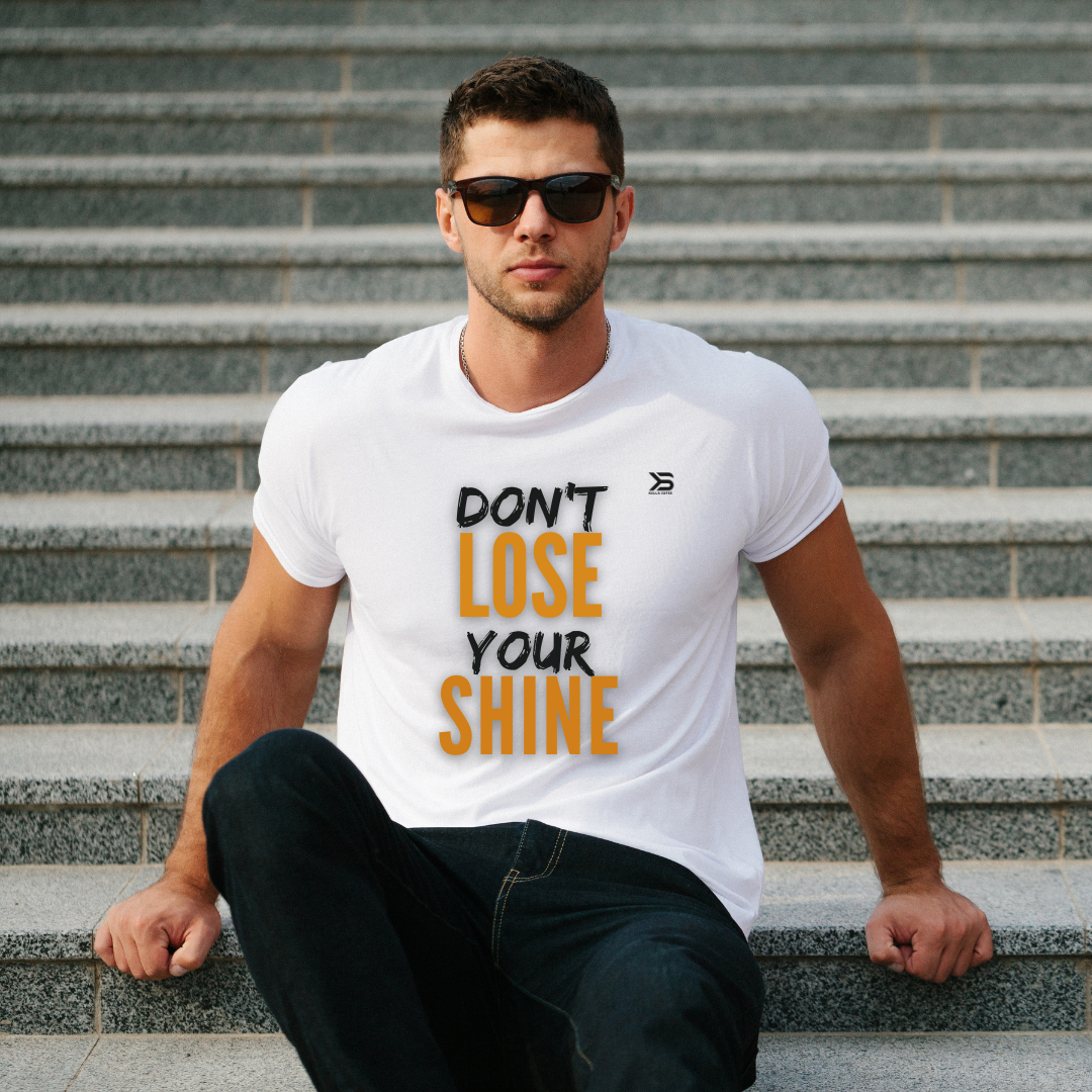“Don’t Lose Your Shine” Premium Cotton T-Shirt – Black Edition - Kalla Safed