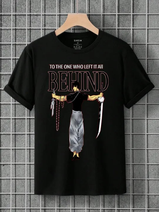 "To The One Who Left It All Behind" Graphic Anime T-Shirt β 100% Cotton - Kalla Safed