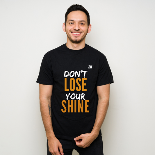 “Don’t Lose Your Shine” Premium Cotton T-Shirt – Black Edition - Kalla Safed