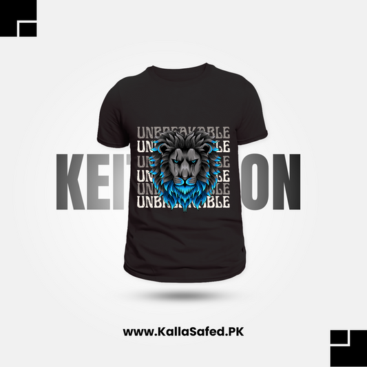 Unbreakable Lion Graphic T-Shirt – Premium 100% Cotton - Kalla Safed
